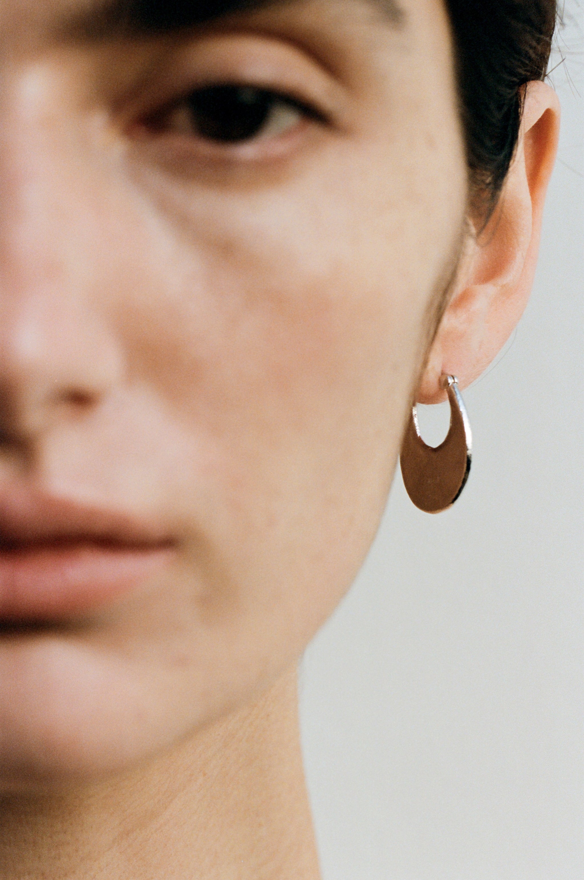 【美品】入江佑子 puffy oval long  26cm Oval Round Hole Hoops – ABOAB