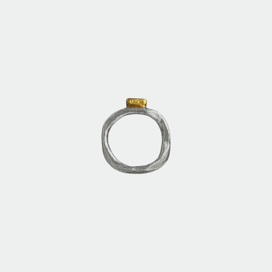 Gold Rectangle Ring Mix