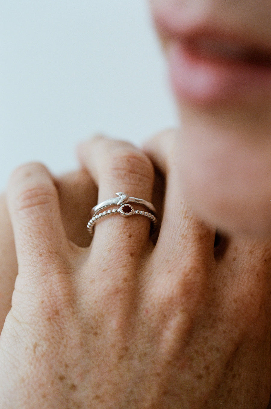 Black / Red Syzygy Ring Set